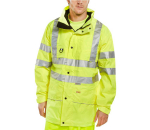 Carnoustie Waterproof Jacket Hi Viz Yellow EN471 Large