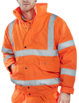 Construction Bomber Jacket Orange Small