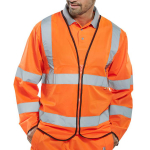 Hi Viz Long Sleeve Jerkin EN471 Orange Large