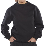 Polycotton Sweatshirt Black Large