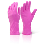 House Hold Medium Weight Pink Gloves Large
