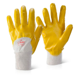 Nitrile Glove with Knit Wrist and Palm Coated Size 10