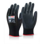 PU Coated Glove Black Medium