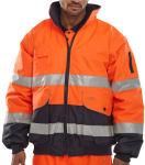 EUROPA BOMBER JACKET ORANGE/ NAVY MEDIUM