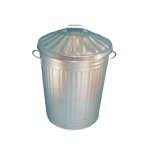 90 Ltr Galvanised Dustbin With Lid