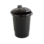 80 Litre Black Plastic Dustbin