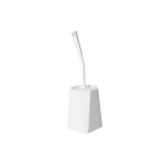 White Enclosed Toilet Brush Set