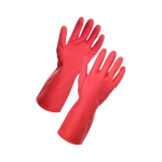 Red Household Latex Rubber Gloves Small