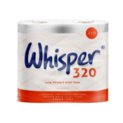 Standard 320 Sheet 2 Ply White Toilet Rolls