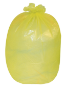 Jantex Large Medium Duty Yellow Bin Bags - 80Ltr (Pack 200)