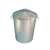 90 Ltr Galvanised Dustbin With Lid