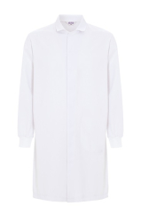 Food Trade White Coat With Knitted Cuffs