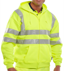 Hooded Sweatshirt Hi Viz
