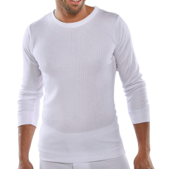Long Sleeved Thermal Vest White Large