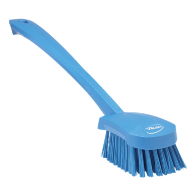 Vikan Washing Brush with long handle, 415 mm, Hard Blue