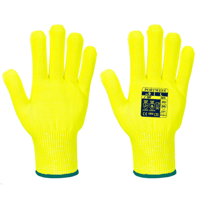 Portwest A688 Cut D13 Yellow Viz Tex Liner Glove Size Pack 12