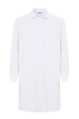Food Trade White Coat With Knitted Cuffs 124cm