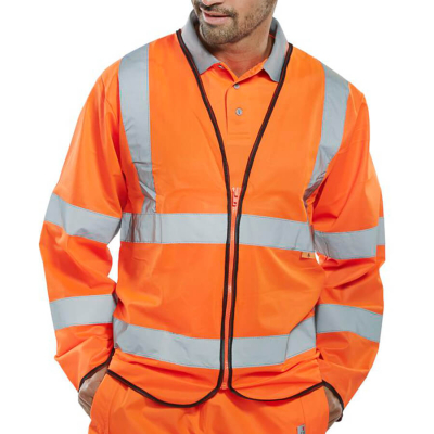 Hi Viz Long Sleeve Jerkin EN471 Orange Medium