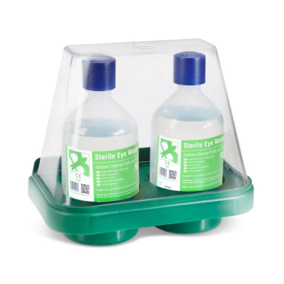 Double Eyewash Stand Complete with 2 x 500ml