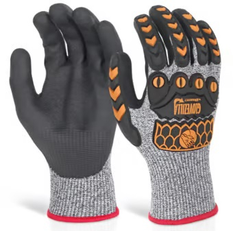 Glovezilla Nitrile Coated Palm Coated Glove Grey XL