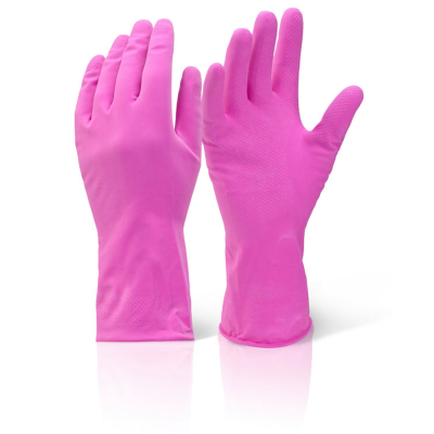 House Hold Medium Weight Pink Gloves