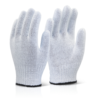 Mixed Fibre Gloves White