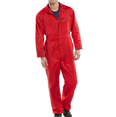 Polycotton Boilersuit Red with Zip 54