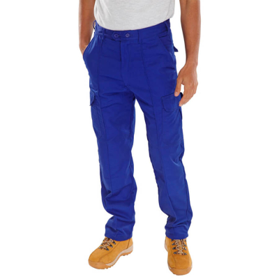 Polycotton Trousers Royal Blue 34