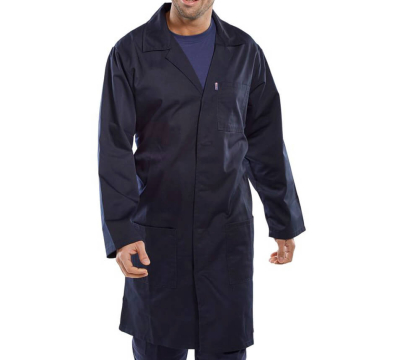 Polycotton Warehouse Coat Navy 34