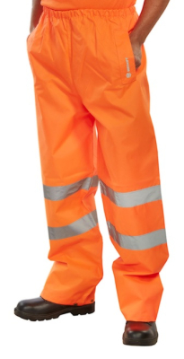 Padded Thermal Lined EN ISO 20471 Rain Trousers Orange XXL