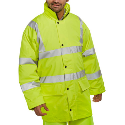 PU Lined Jacket EN471 Yellow Small