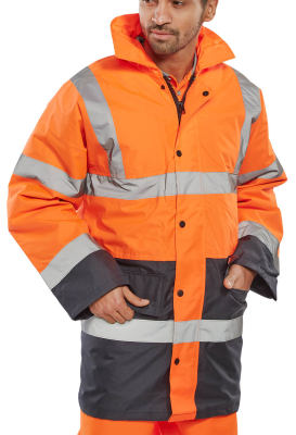Traffic Jacket Orange/ Navy XXL