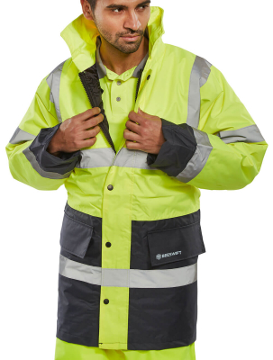 Hi Viz Jacket Yellow/ Navy XXXL