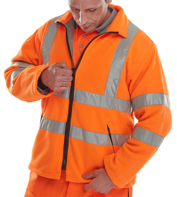 Carnoustie Fleece Jacket Hi Viz Orange Medium