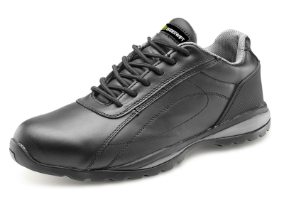 D/D Safety Trainer Shoe Black/Grey Size 7