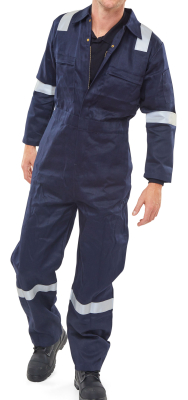 Flame Retardant/Anti-Static Boilersuit Navy 44Inch