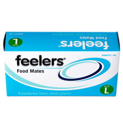 Vinyl Gloves Blue Pre Powdered X-Large