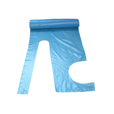 Plastic Disposable Apron On A Roll Blue