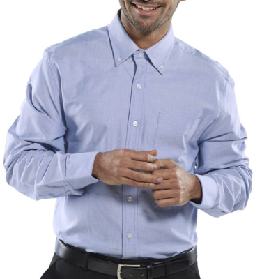 Oxford Long Sleeved Shirt Blue 16.5