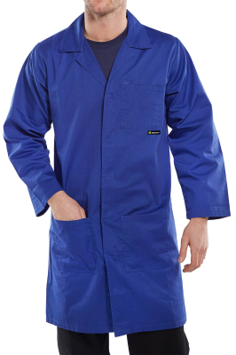 Polycotton Warehouse Coat Royal Blue