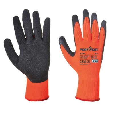 Latex Crinkle Gloves Orange and Black