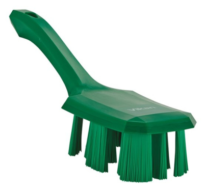 Vikan UST Hand Brush w/short handle, 260 mm, Hard, Green