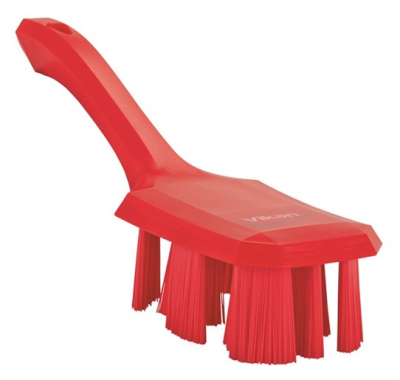 Vikan UST Hand Brush w/short handle, 260 mm, Hard, Red