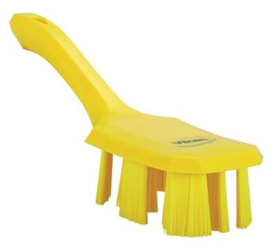 Vikan UST Hand Brush w/short handle, 260 mm, Hard, Yellow
