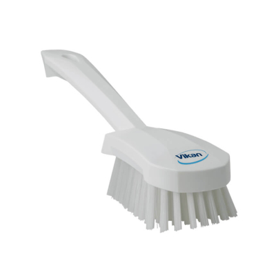 250mm Short Handled Stiff Hand Brush White
