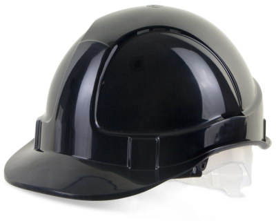 Economy Vented Safety Helmet Black
