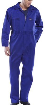 Polycotton Boilersuit Royal Blue with Zip 54