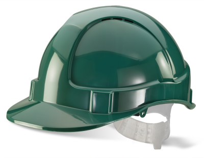 Economy Vented Safety Helmet Green