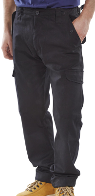 Polycotton Combat Trousers Black