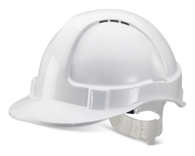 Economy Vented Safety Helmet White